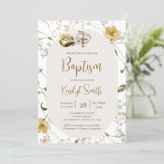 Boho Baptism-inbjudan Inbjudningar