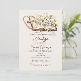 Boho Baptism Inbjudningar