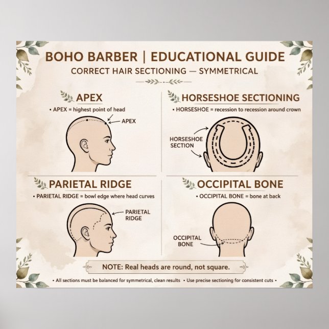 Boho Barber Avdelning Poster (Framsidan)