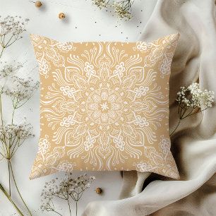 Boho Barkley Mandala burlywood gult Kudde