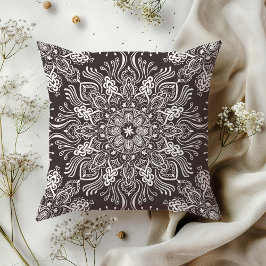 Boho Barkley Mandala eclipse black Kudde