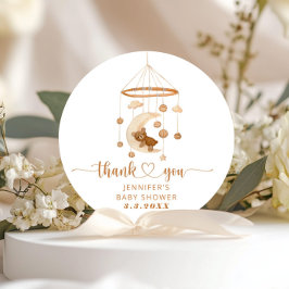 Boho barn mobil tack runt klistermärke