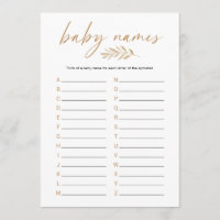 Boho Barn namn Baby Shower-spel