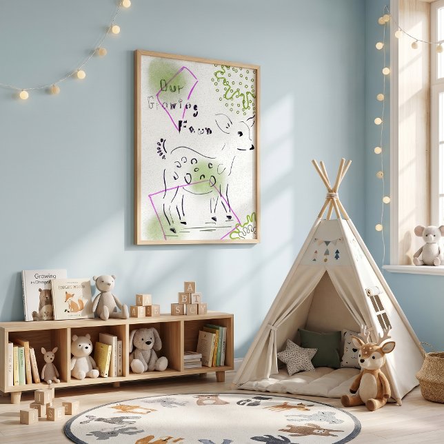BOHO BARN RUM SAFARI DJUR POSTER (Skapare uppladdad)