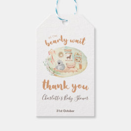 Boho-barnkammare Vi kan knappt vänta Baby Shower-f Presentetikett