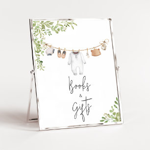 Boho Barnkläders Baby Shower Bokar och Gifts Poster