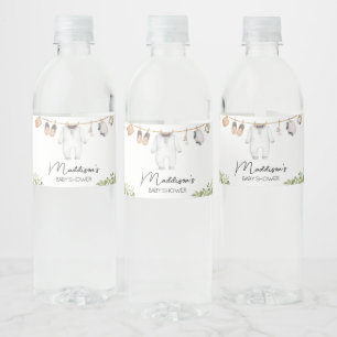 Boho Barnkläders Baby Shower Vattenflaskor Etikett