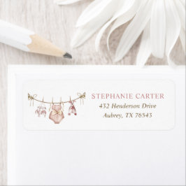 Boho Barnkläders Boy Baby Shower Returadress Returadress Etikett