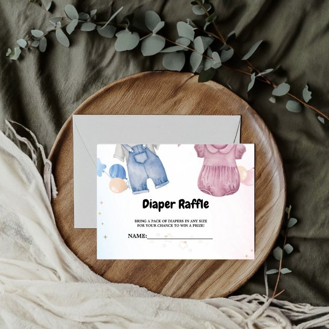 Boho barnkläders Diaper Raffle Request Card Tilläggskort (Skapare uppladdad)