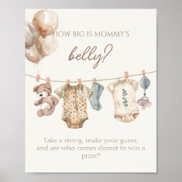 Boho Barnkläders Hur stor är Mamma's Belly? Poster