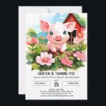 Boho Barnyard Friends Gris Girl Birthday Inbjudningar<br><div class="desc">Bejla på en bohemisk äventyr med vår Boho Barnyard Friends Gris Girl Birthday-inbjudan. Den här inbjudan är inte bara en inbjudan, utan en biljett till en gård där vackra smågrisar och boho-vänner möts i livliga nyanser och lovar en födelsedagseftermiddag som snyggt och chic som din lilla flicka. Föreställ er en...</div>