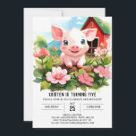 Boho Barnyard Friends Gris Girl Birthday Inbjudningar<br><div class="desc">Bejla på en bohemisk äventyr med vår Boho Barnyard Friends Gris Girl Birthday-inbjudan. Den här inbjudan är inte bara en inbjudan, utan en biljett till en gård där vackra smågrisar och boho-vänner möts i livliga nyanser och lovar en födelsedagseftermiddag som snyggt och chic som din lilla flicka. Föreställ er en...</div>