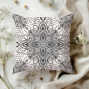 Boho Barrett Mandala eclipse black Kudde