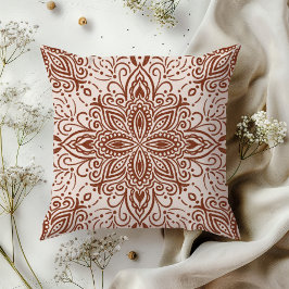 Boho Barrett Mandala russet red Kudde