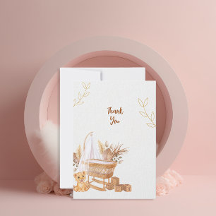 Boho Bassinet Nursery Baby Shower Tack Kort