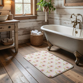 Boho Bath Mat med ukrainsk Kor Stitch Flo Badrumsmatta