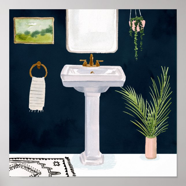 Boho Bath Sinks I Poster (Framsidan)