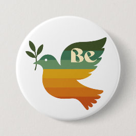 Boho Be Peace Retro Holiday Button Knapp