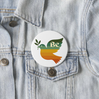 Boho Be Peace Retro Holiday Button Knapp