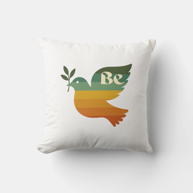 Boho Be Peace Retro Semester Kastkudde Kudde (Framsida)
