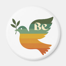 Boho Be Peace Retro Semestermagnet Magnet