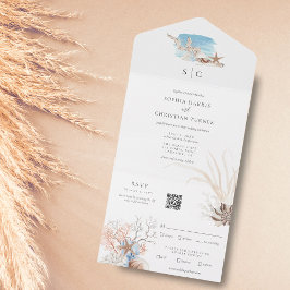 Boho Beach All in One Wedding bjudes in