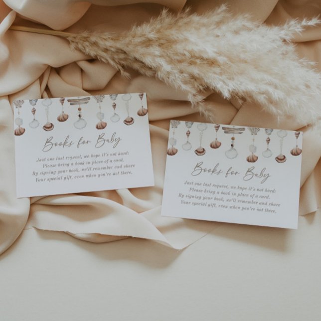 Boho Beach Bokar för Baby djurutrymmeskort Tilläggskort (Zazzle Boho Beach Books for Baby Enclosure Card)