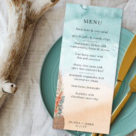 Boho Beach Destination Wedding Ocean Shoreline Meny