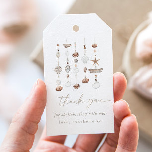 Boho Beach Snäcka Baby Shower Presentetikett
