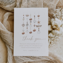 Boho Beach Snäcka Baby Shower - tackkort Tack Kort