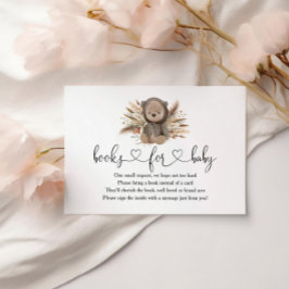 Boho Bear Baby Shower Diaper Raffle Tilläggskort