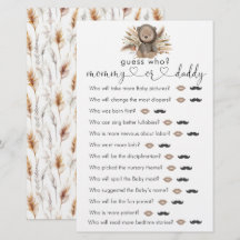 Boho Bear Baby Shower "Gissa Vem" Game