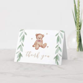 Boho Bear Forest Baby Shower Tack Kort