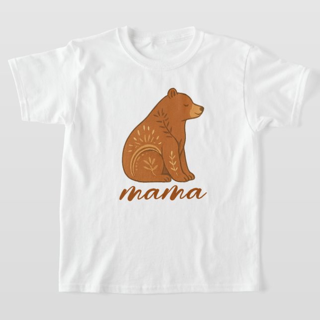 Boho Bear Mama T-Shirt (Laydown)
