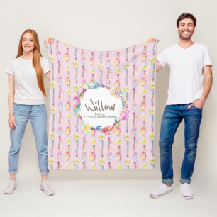 Boho befjädrar och pryder med pärlor känt menan fleecefilt