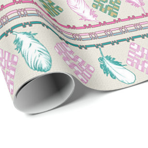 Boho befjädrar person som tillhör en etnisk presentpapper