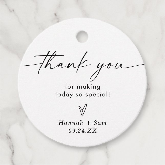 Boho Beige Bröllopsfest Tacksamhetspresentkort Gåvor Etiketter (Framsida)