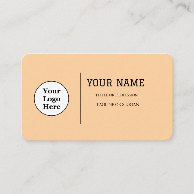 Boho Beige Calligraphy-skript QR-kod Visitkort (Framsida)