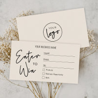 Boho Beige Company Logotyp Lotteri Vinn Biljett