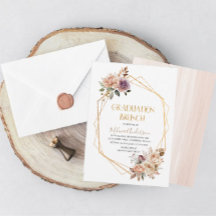 Boho Beige Flowesr guld vattenfärgen studenten br