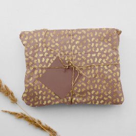 Boho Beige Golden Paint Strokes #B08B82