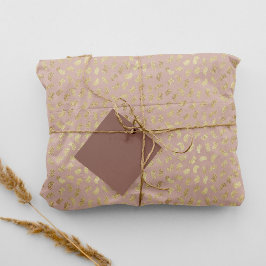 Boho  Beige Golden Paint Strokes #D6AEA3