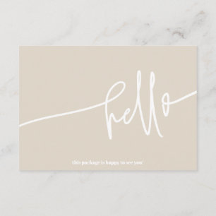 Boho Beige Hej Tack Order Small Business Tilläggskort