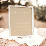Boho Beige Minimalist Bröllop Pub Menu, Drink Menu Poster<br><div class="desc">Den här vackra Drink Menu-signalen har en enastående modern,  minimalistisk elegans till visningen vid bröllop eller vid speciella evenemang. Redigera enkelt de flesta formuleringar så att de stämmer överens med stil. Färg för text och bakgrund är helt redigerbart —> Klicka på knappen Anpassa ytterligare för att redigera!</div>