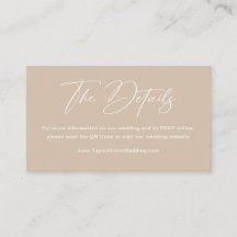 Boho Beige Neutral Bröllopsdetaljer Qr Kod