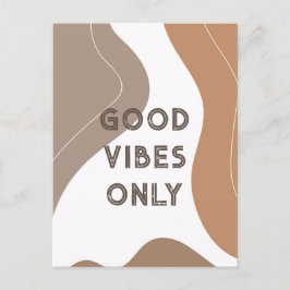 Boho Beige Organic Shapes Art-vykort Vykort