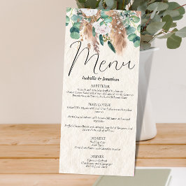 Boho Beige Pampas Grass Eucalyptus Greenery Blommi Meny