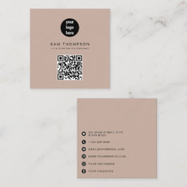 Boho Beige QR-Logotyp, modern