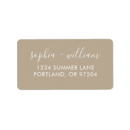Boho Beige Returadressetiketter Adressetikett