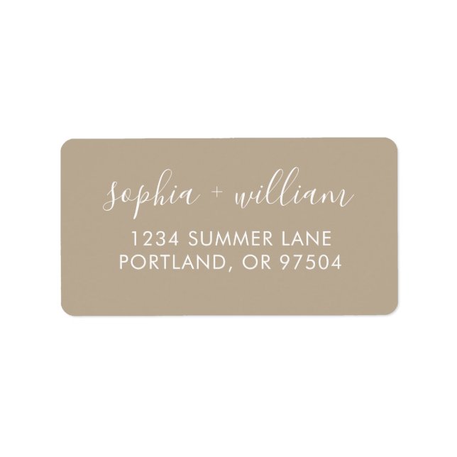 Boho Beige Returadressetiketter Adressetikett (Framsidan)